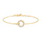 Gold Interlinked Circles Pavé Bracelet