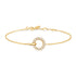 Gold Interlinked Circles Pavé Bracelet
