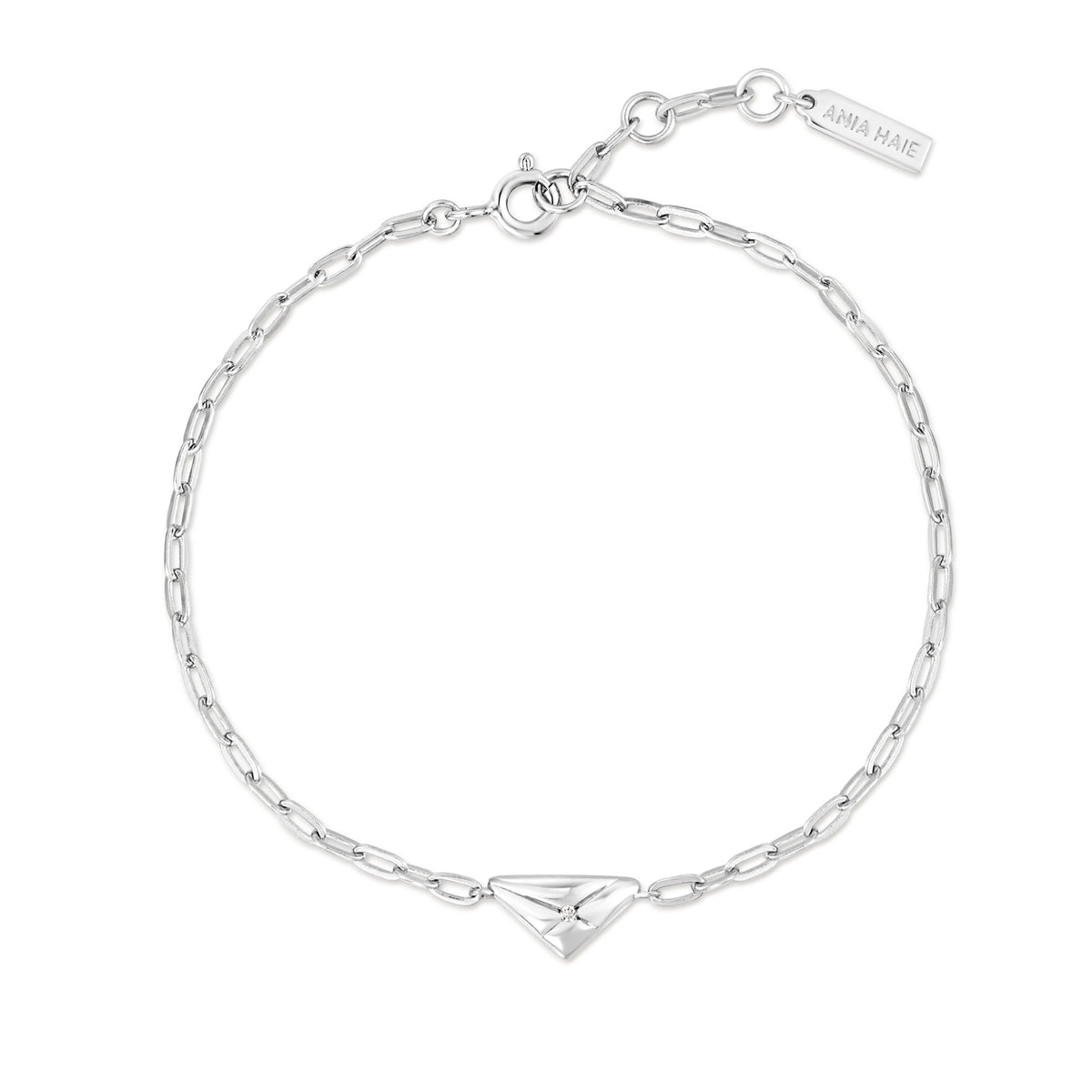 Ania Haie Silver Kiss Triangle Ring main image 1