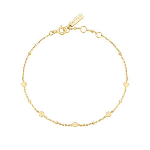 Gold Disc Station Bracelet