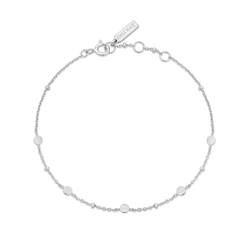 Silver Disc Station Bracelet