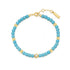 Gold Lab Created Turquoise Bracelet