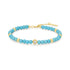 Gold Lab Created Turquoise Bracelet