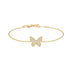 Gold Butterfly Pavé Bracelet