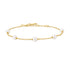Gold Shell Pearl Station Bracelet