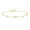 Gold Sparkling Bezel Cubic Zirconia Station Bracelet