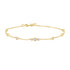 Gold Sparkling Bezel Cubic Zirconia Station Bracelet