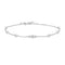Silver Sparkling Bezel Cubic Zirconia Station Bracelet