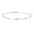 Silver Sparkling Bezel Cubic Zirconia Station Bracelet