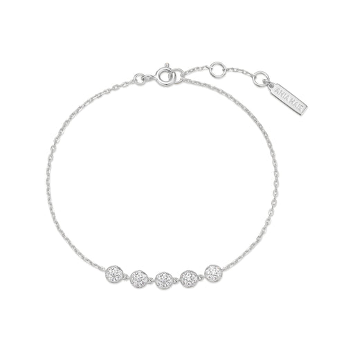 Silver Pavé Multi Beaded Chain Bracelet