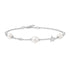 Silver Shell Pearl and Star Station Bracelet