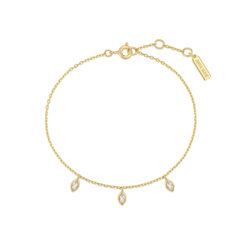 Gold Sparkling Triple Station Bracelet