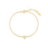 Gold Sparkling Tiny Shield Bracelet