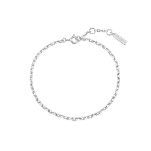 Silver Paper Clip Chain Bracelet