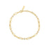 Gold Bezel Station Paper Clip Chain Bracelet
