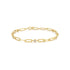 Gold Bezel Station Paper Clip Chain Bracelet