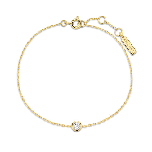 Gold Just You Solitaire Bracelet