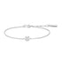 Silver Modern Bezel-Set Solitaire Bracelet