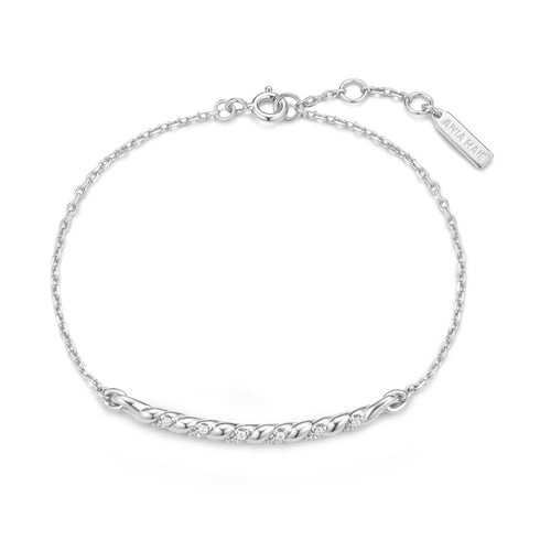 Silver Twisted Bar Bracelet
