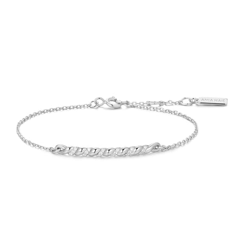 Silver Twisted Bar Bracelet