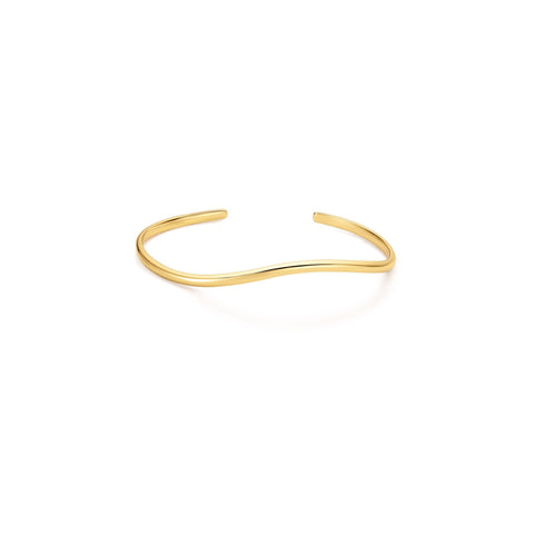 Gold Wave Cuff Bracelet