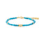 Gold Lab-Created Turquoise Beaded Bracelet