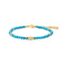 Gold Lab-Created Turquoise Beaded Bracelet
