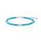 Silver Lab-Created Turquoise Beaded Bracelet