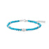 Silver Lab-Created Turquoise Beaded Bracelet