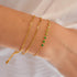 Gold Green Station Bracelet
