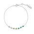 Silver Green Station Bracelet