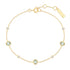 Gold Mint Green Station Bracelet
