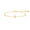 Gold Mint Green Station Bracelet