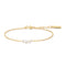 Gold Shell Pearl Cluster Bracelet