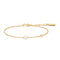 Gold Shell Pearl & Bezel-Set Sparkle Bracelet