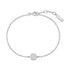 Silver Pavé Disc Bracelet