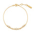 Gold Graduated Bezel-Set Trios Bracelet