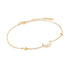 14kt Gold Diamond and Mother Of Pearl Moon Bracelet