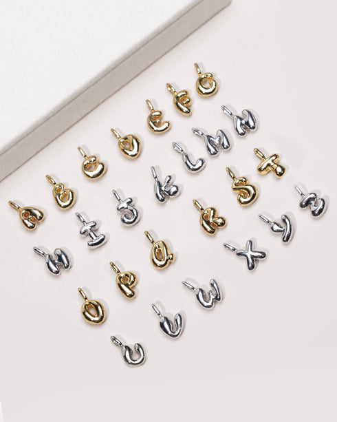 Silver X Letter Charm