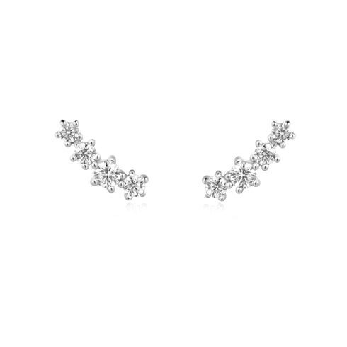 Silver Sparkle Climber Studs