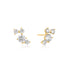Gold Pavé Climber Stud Earrings