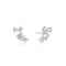 Silver Pavé Climber Stud Earrings