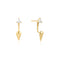 Gold Triangle Cubic Zirconia Geometric Stud Ear Jackets
