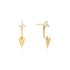 Gold Triangle Cubic Zirconia Geometric Stud Ear Jackets