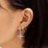 Silver Turquoise and Cubic Ziconia Star Earring Charm