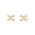 Gold Cross Cubic Zirconia Studs
