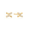 Gold Cross Cubic Zirconia Studs