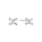 Silver Cross Cubic Zirconia Studs