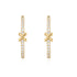 Gold Cross Hoops
