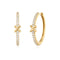 Gold Cross Hoops